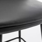 Tabourets de bar pivotants en lin/PU hauteur comptoir, lot de 2 – Dossier mi-hauteur, sans accoudoirs