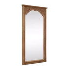Miroir mural long avec arche marron, 70" x 35", pour 1