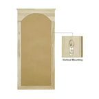 Miroir mural long avec arche marron, 70" x 35", pour 1