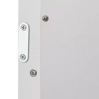 Meuble haut blanc avec portes à miroir double, 3 niveaux, 1 personne