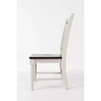 Chaise de salle à manger à lattes, dossier gris clair, lot de 2