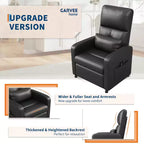 Fauteuil inclinable électrique une place Blanc/Marron/Noir, dossier haut, repose-pieds réglable
