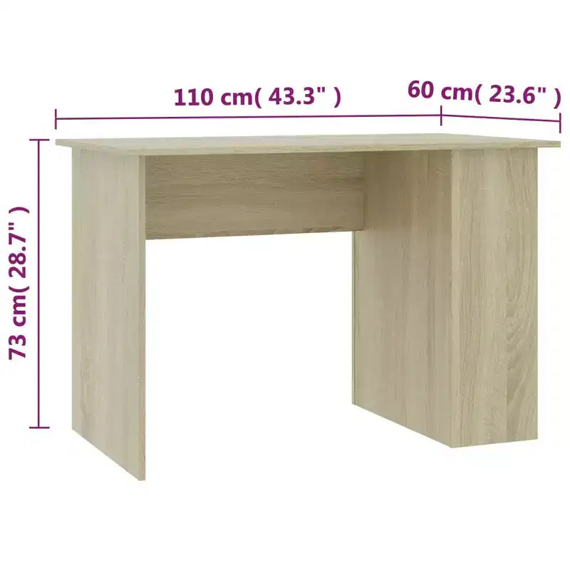 Bureau d'ordinateur rectangulaire beige, finition mate, montage par 1 personne