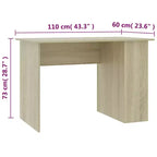 Bureau d'ordinateur rectangulaire beige, finition mate, montage par 1 personne