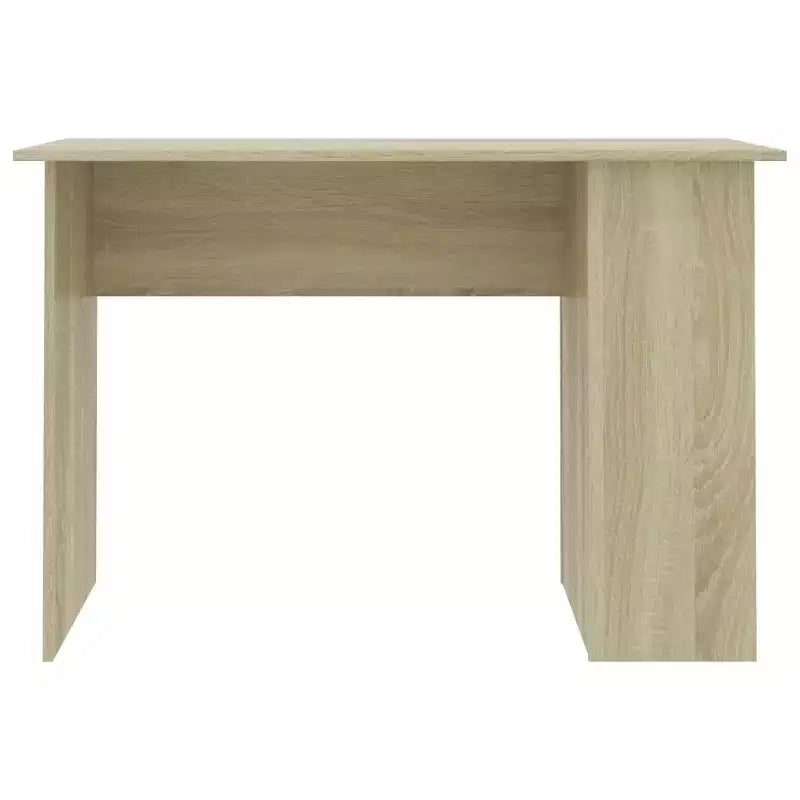Bureau d'ordinateur rectangulaire beige, finition mate, montage par 1 personne