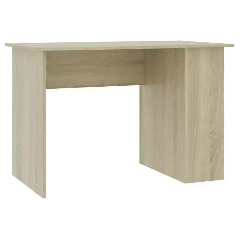 Bureau d'ordinateur rectangulaire beige, finition mate, montage par 1 personne