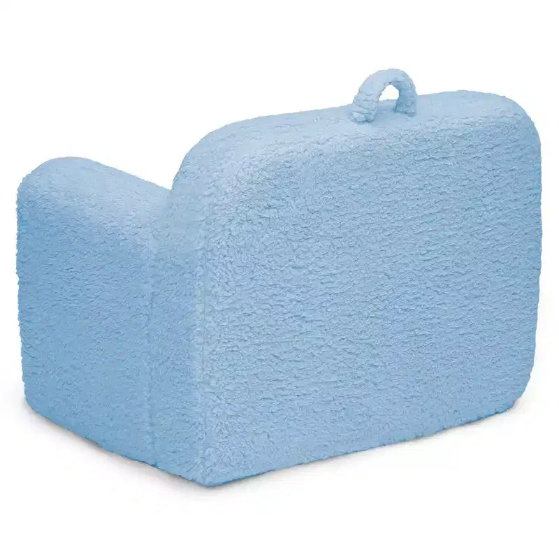 Fauteuil enfant en peluche – Gris / Rose vif / Bleu poudré / Rose / Bleu roi / Sauge, 1 place