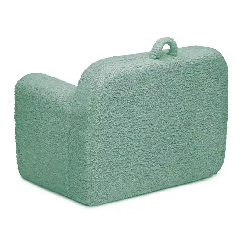 Fauteuil enfant en peluche – Gris / Rose vif / Bleu poudré / Rose / Bleu roi / Sauge, 1 place
