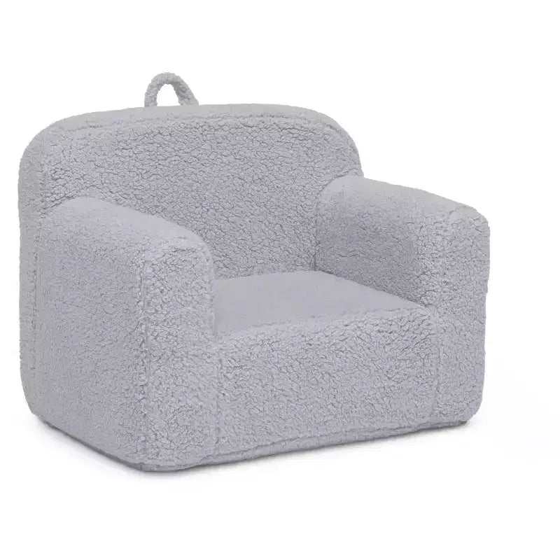 Fauteuil enfant en peluche – Gris / Rose vif / Bleu poudré / Rose / Bleu roi / Sauge, 1 place