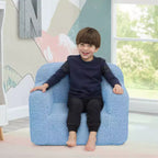 Fauteuil enfant en peluche – Gris / Rose vif / Bleu poudré / Rose / Bleu roi / Sauge, 1 place