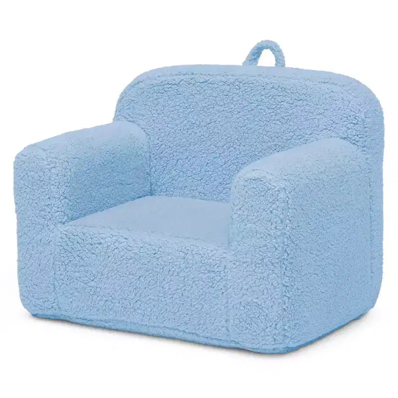 Fauteuil enfant en peluche – Gris / Rose vif / Bleu poudré / Rose / Bleu roi / Sauge, 1 place