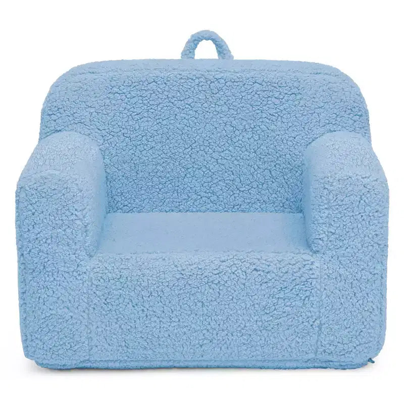 Fauteuil enfant en peluche – Gris / Rose vif / Bleu poudré / Rose / Bleu roi / Sauge, 1 place