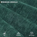Canapé-lit futon en chenille, dossier et accoudoirs réglables, canapé-lit convertible 2 places
