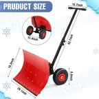 Pelle à neige à roues Bleu/Rouge/Jaune, angle et hauteur réglables, utilisateur unique