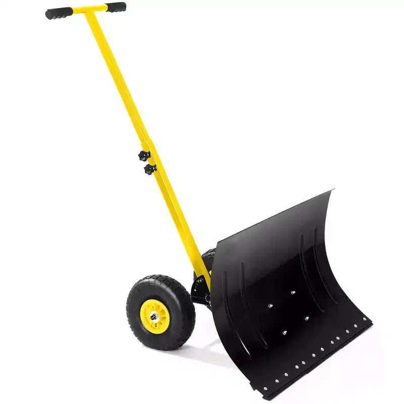 Pelle à neige à roues Bleu/Rouge/Jaune, angle et hauteur réglables, utilisateur unique