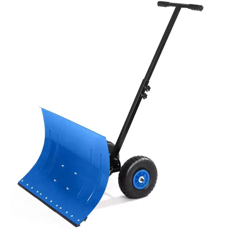 Pelle à neige à roues Bleu/Rouge/Jaune, angle et hauteur réglables, utilisateur unique