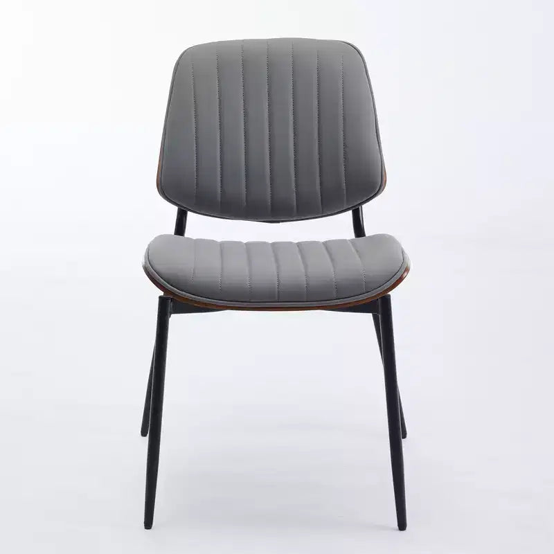 Chaise de salle à manger sans accoudoirs en lin beige, dossier haut, lot de 2