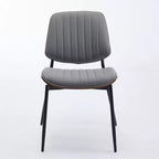 Chaise de salle à manger sans accoudoirs en lin beige, dossier haut, lot de 2