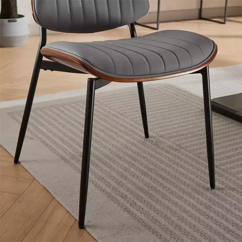 Chaise de salle à manger sans accoudoirs en lin beige, dossier haut, lot de 2
