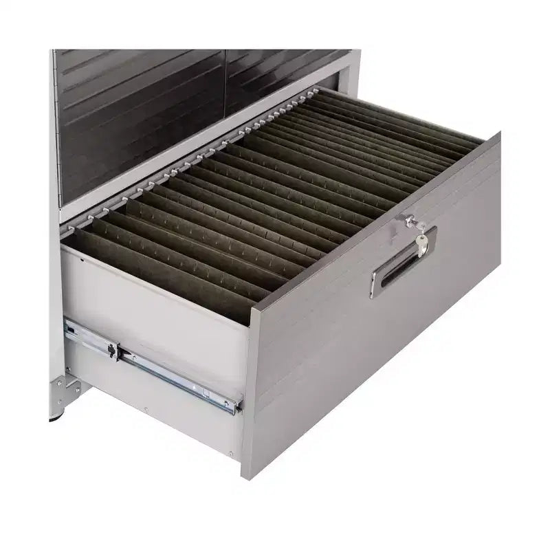 Armoire de rangement verrouillable en acier noir avec tiroir, 4 portes, un seul utilisateur