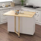 Chariot de cuisine blanc avec plateau extensible, porte-épices et porte-serviettes