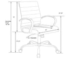 Fauteuil de bureau pivotant en similicuir beige avec piètement doré, 1 place