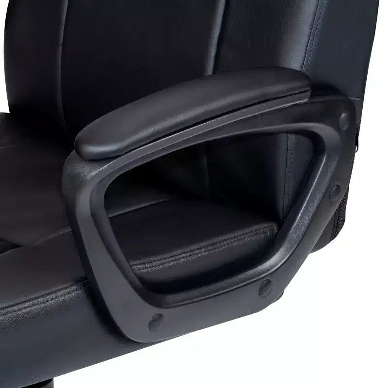 Fauteuil de bureau pivotant en similicuir doré, hauteur réglable, une place