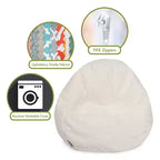 Pouf rond uni gris, 1 place