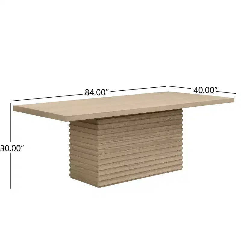 Table à manger rectangulaire 6 places Espresso / Noyer clair naturel / Noyer