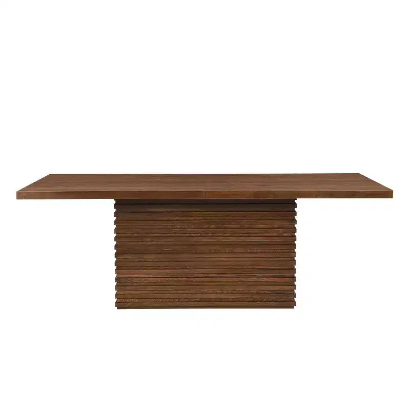 Table à manger rectangulaire 6 places Espresso / Noyer clair naturel / Noyer