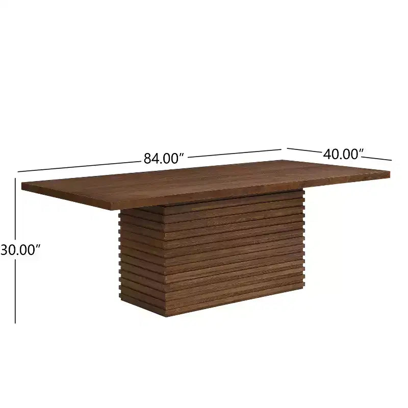 Table à manger rectangulaire 6 places Espresso / Noyer clair naturel / Noyer