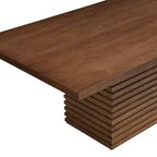 Table à manger rectangulaire 6 places Espresso / Noyer clair naturel / Noyer