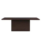 Table à manger rectangulaire 6 places Espresso / Noyer clair naturel / Noyer