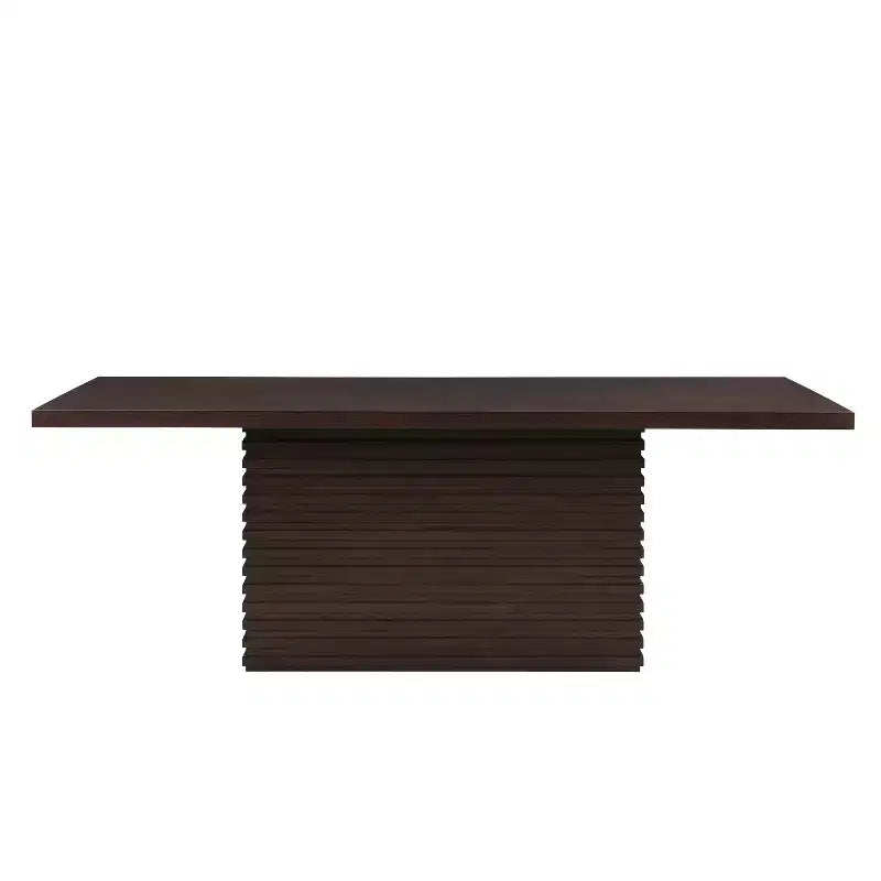 Table à manger rectangulaire 6 places Espresso / Noyer clair naturel / Noyer