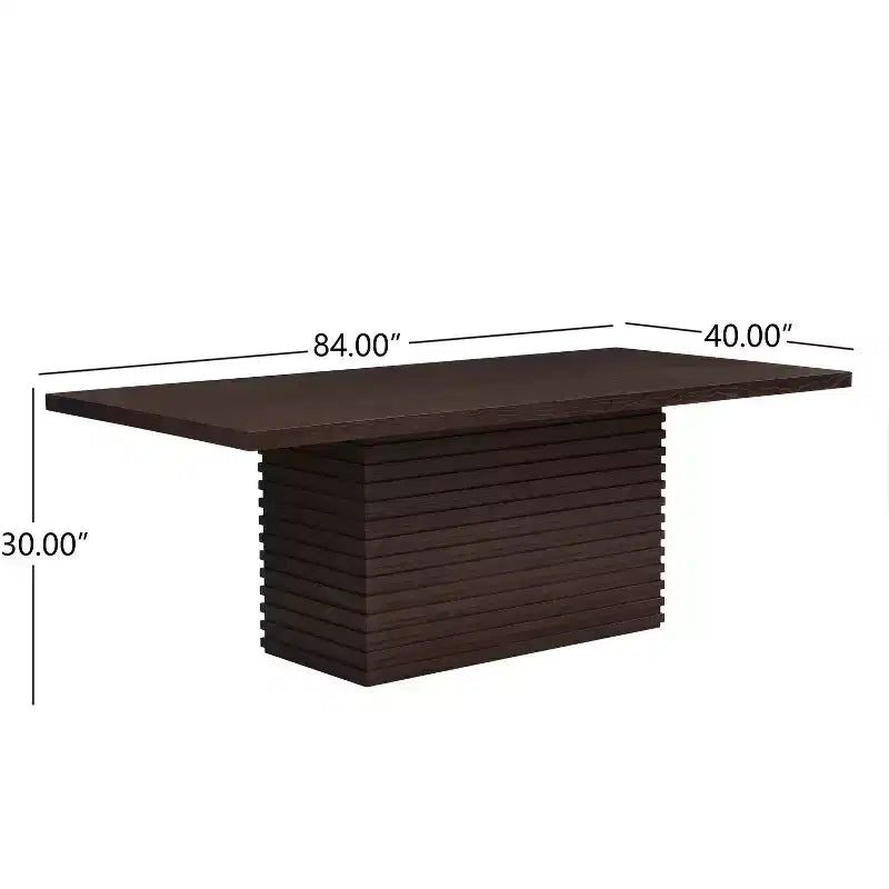 Table à manger rectangulaire 6 places Espresso / Noyer clair naturel / Noyer