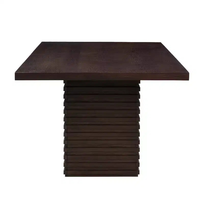 Table à manger rectangulaire 6 places Espresso / Noyer clair naturel / Noyer