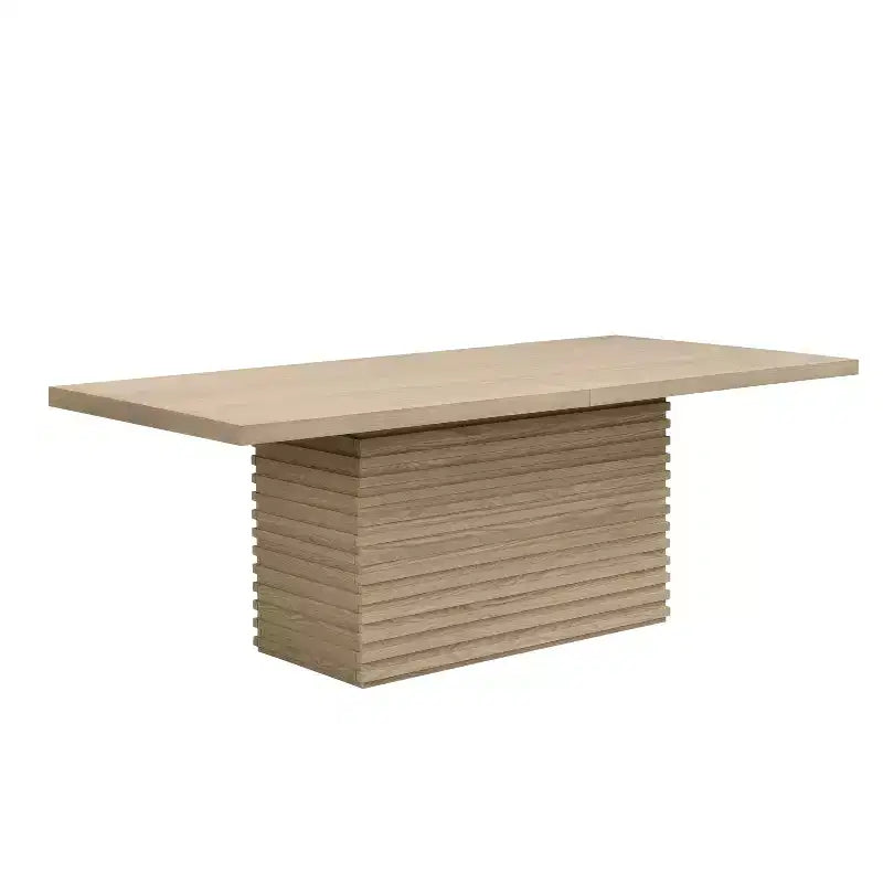Table à manger rectangulaire 6 places Espresso / Noyer clair naturel / Noyer