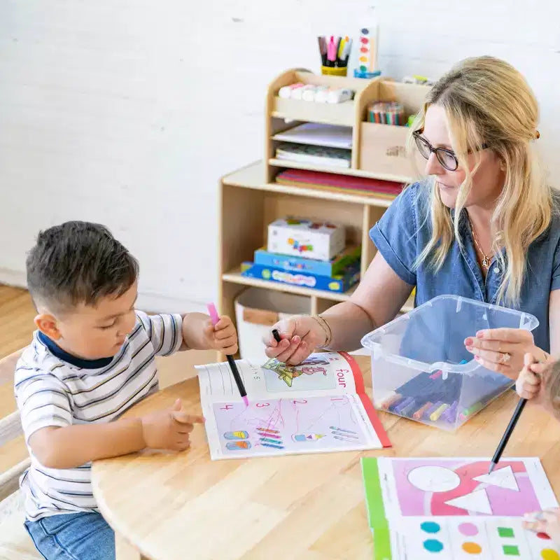 Meuble de rangement mobile 10 compartiments multicolore avec bacs à poignée, 5x2, pour 1 utilisateur