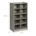 Meuble de rangement mobile 10 compartiments multicolore avec bacs à poignée, 5x2, pour 1 utilisateur