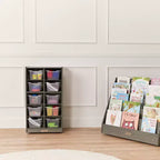 Meuble de rangement mobile 10 compartiments multicolore avec bacs à poignée, 5x2, pour 1 utilisateur