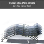 Ensemble de 2 chaises longues d'extérieur réglables bleues en aluminium avec table d'appoint