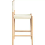 Tabouret de comptoir sans bras à dossier bas en cuir végétalien noir/marron/cognac/crème, 1 place