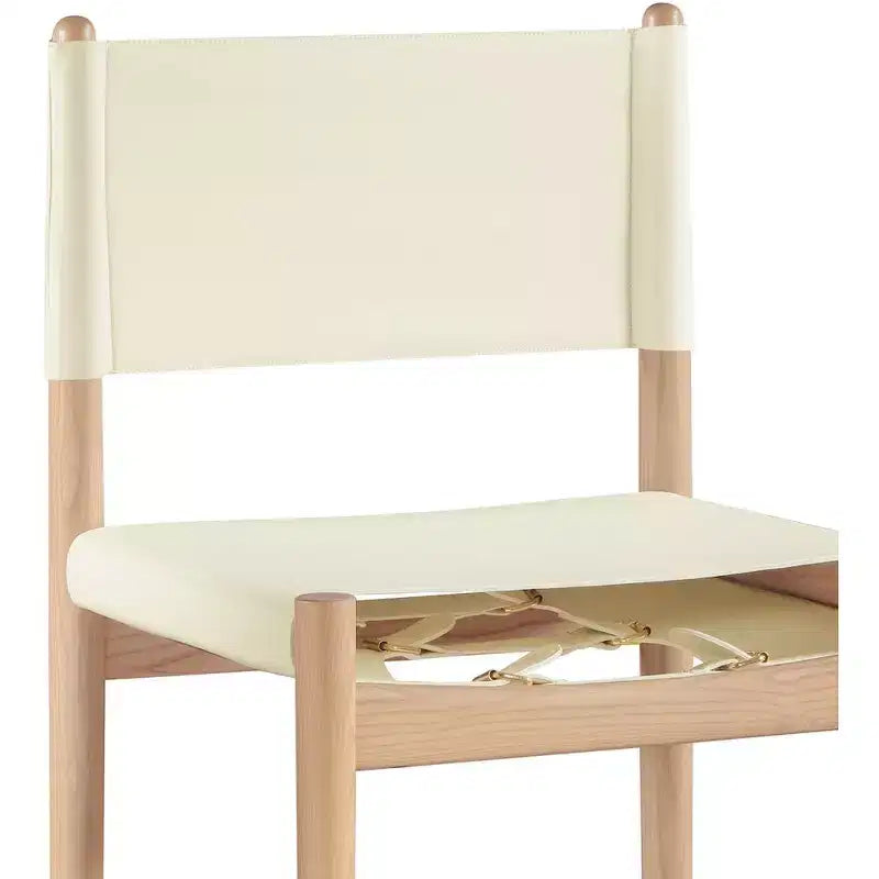 Tabouret de comptoir sans bras à dossier bas en cuir végétalien noir/marron/cognac/crème, 1 place