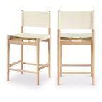 Tabouret de comptoir sans bras à dossier bas en cuir végétalien noir/marron/cognac/crème, 1 place