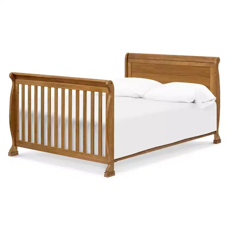Lit de bébé et table à langer combinés 4-en-1 – Châtaignier / Espresso / Gris / Blanc, Unique