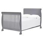 Lit de bébé et table à langer combinés 4-en-1 – Châtaignier / Espresso / Gris / Blanc, Unique