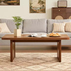 Table basse rectangulaire 47", naturelle / noyer, 2 styles