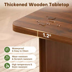 Table basse rectangulaire 47", naturelle / noyer, 2 styles