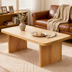 Table basse rectangulaire 47", naturelle / noyer, 2 styles