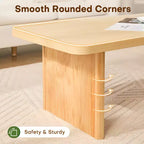 Table basse rectangulaire 47", naturelle / noyer, 2 styles